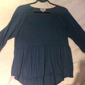 Long sleeve peplum top